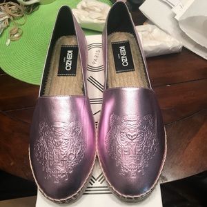 NEW Sz 39 Kenzo Tiger Espadrille - Metallic Purple